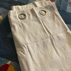 Set of 4 winter white grommet curtains